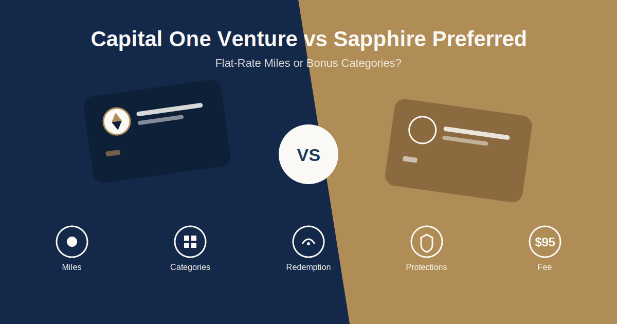 Capital One Venture vs Chase Sapphire Preferred: Flat-Rate Miles or Bonus Categories?